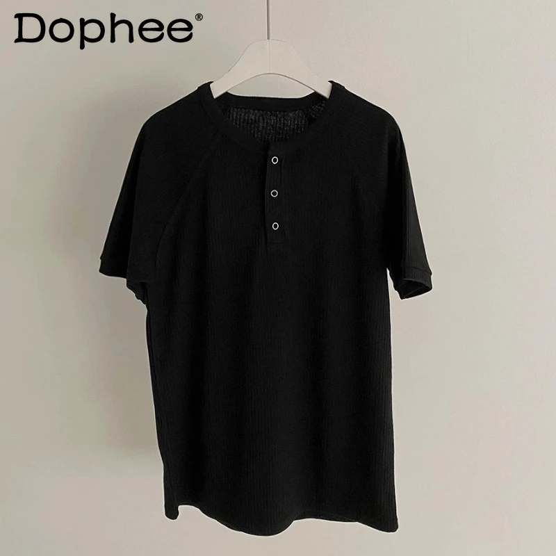

Fashion Slim Fit Round Neck Short Sleeve T-Shirts Men's 2026 Summer New Solid Color Handsome Chic Tees Men's Comfort Simple Tops