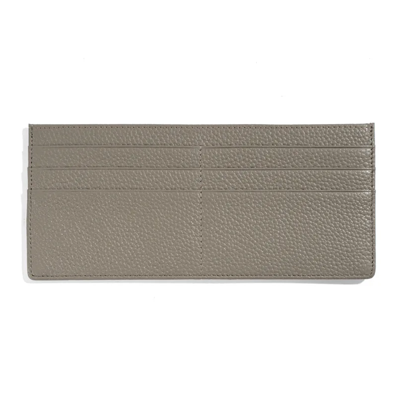 Genuine Leather Wallet Fashion Ultra-Thin Card Holder Multi-Card Slot Long Cowhide Zipper Coin Purse Women