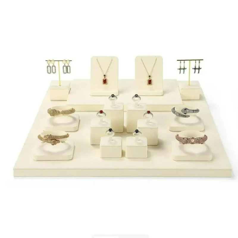 

Microfiber jewelry display props, rings, necklaces, bracelets, earrings, jewelry display racks