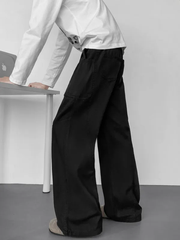 

Американские хлопковые рабочие брюки в стиле ретро, ​​мужские повседневные свободные брюки с прямыми штанинами, стиль Cleanfit, весенние, модные, удобные