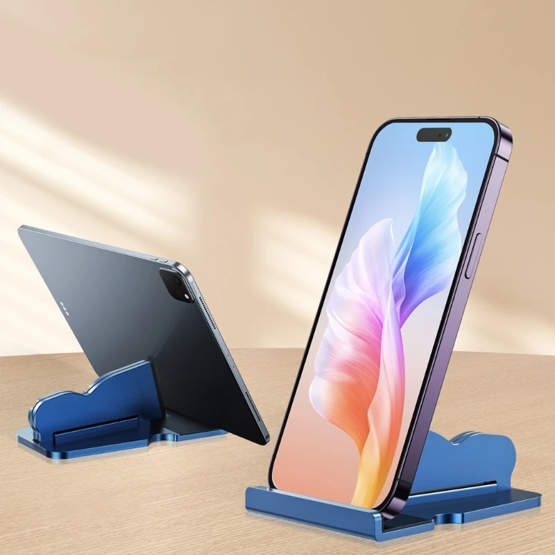 軽量折りたたみ式携帯電話スタンド,デスクスタンド,滑り止めシリコンパッド付きドック