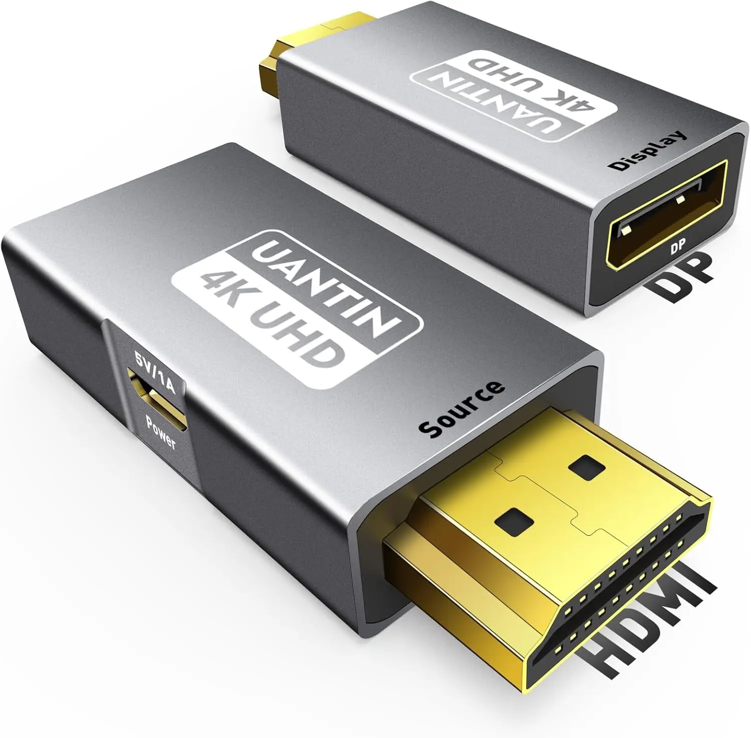 5PCS 4K/60Hz For HDMI DisplayPort Adapter Aluminium Male To Female Converter Compatible With PC Graphics Card Laptop Adapters