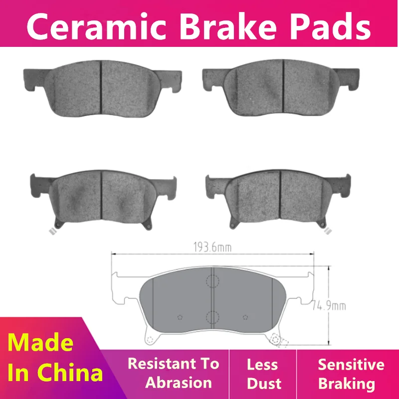 For Subaru Ascent (2019-2024) 2.4T front brake pads 26296XC00A 26296XC00B 26296XC00C 26296XC00D/Auto parts AS0641