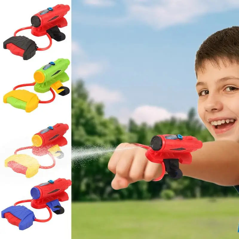 Water Sprayer Wrist Button Red Spider Water Shooters With Wrist Button Powerful Cosplay Water Games Toy For Outdoor Fun