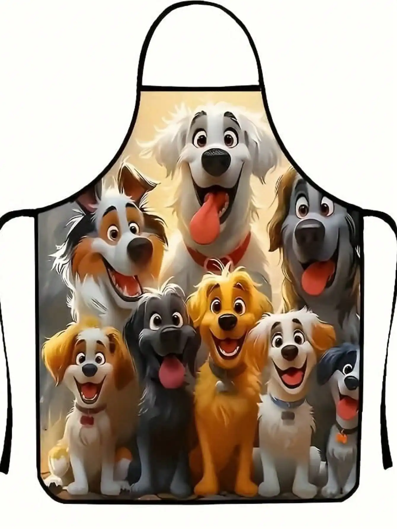 Aprons kitchen woman Aprons for woman Bright Cheerful Sleeveless Apron Cute Cartoon Dog Design Fun Kitchen Crafting