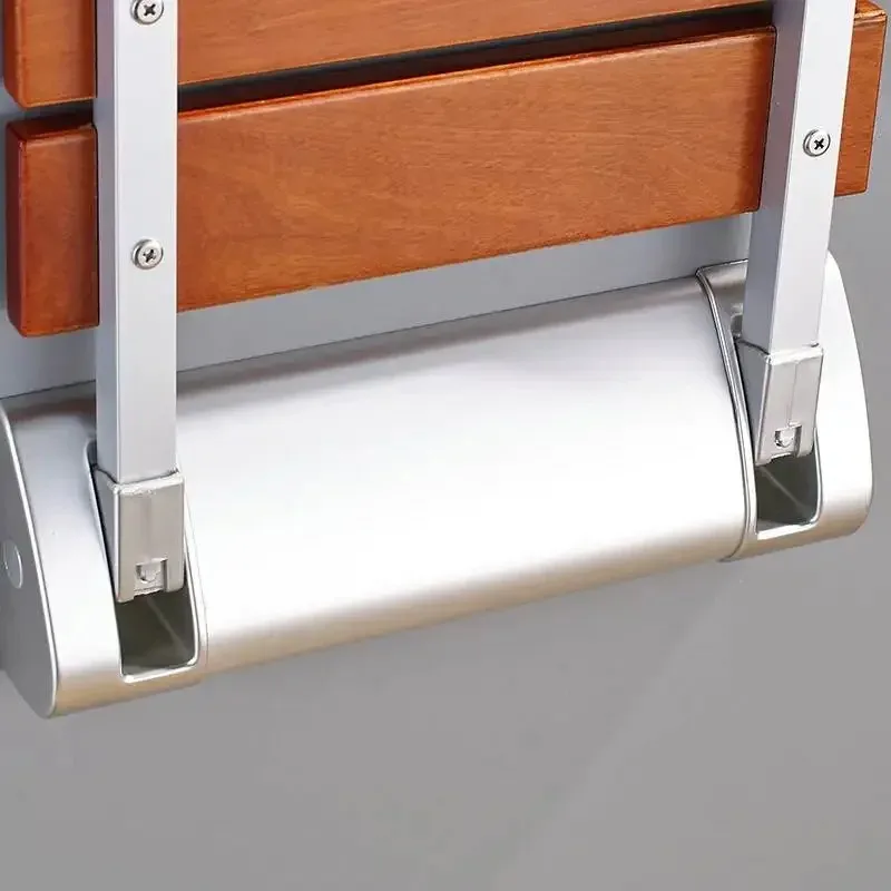 

Solid Wood Bathroom Folding Seat Shower Wall Stool Barrier-free Anti-slip Bathroom Handrail Stainless Steel Chair WF601317