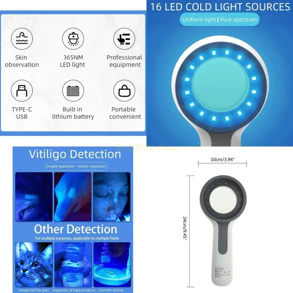 F62C Rechargeable UV Light Skin Test Analysis Detector Salon
