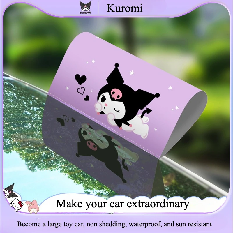 Sanrio Kawaii Car Washing Label Logo Sticker Creative Waterproof Sunscreen Window Rear Door Decoration Toy Sticker Decals