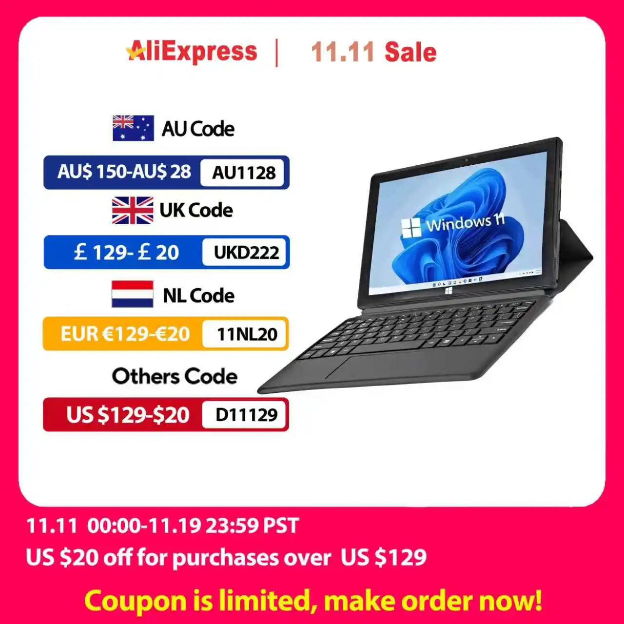 

Планшетный ПК Windows 11, процессор N4000 MAX 2,6 ГГц, большая память 8 ГБ DDR4, 128 ГБ, две камеры, Wi-Fi, Micro HDMI, порты USB Type C