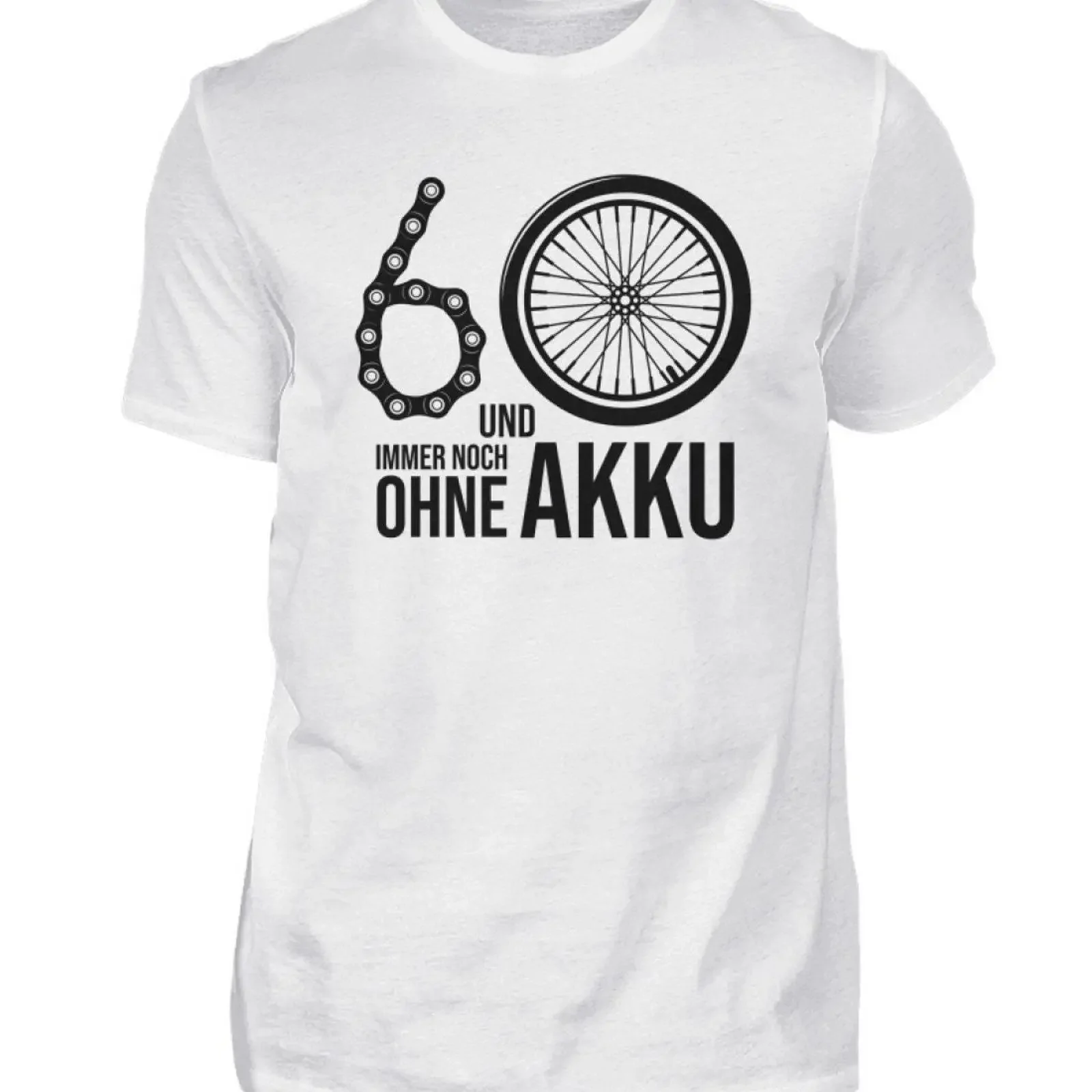 60 and still without a battery bicycle shirt cyclist T funny birthday gift black vintage Washed Comfortable Slightly fashion
