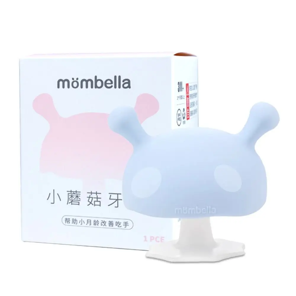 

New Portable Small Mushroom Teether Soft Baby Toy Baby Molar Stick Relieves Teething Discomfort Soothing Teether