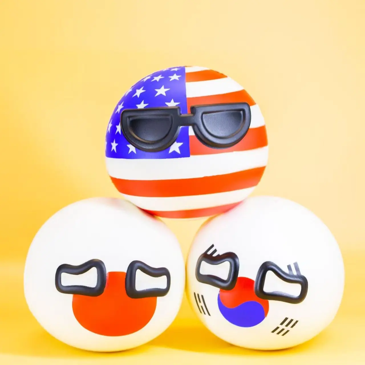 10cm 폴란드볼 핀치 더 랩펠 볼 미국 한국 일본 컨트리볼 언지프 장난감