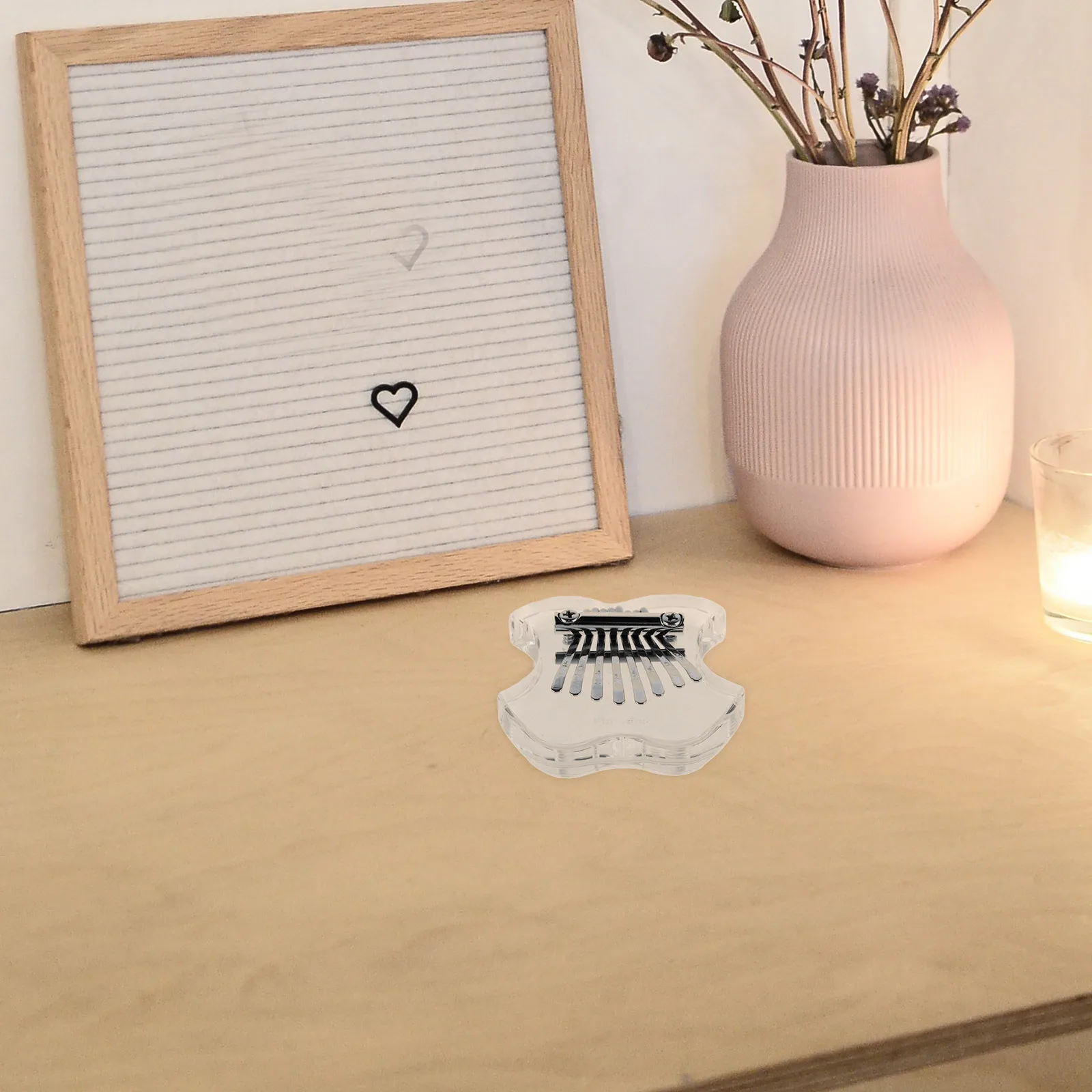 8 مفاتيح صغيرة أكريليك كاليمبا المحمولة شفافة الإبهام البيانو المبتدئين إصبع البيانو أداة عزف موسيقى هدية شفافة كاليمبا