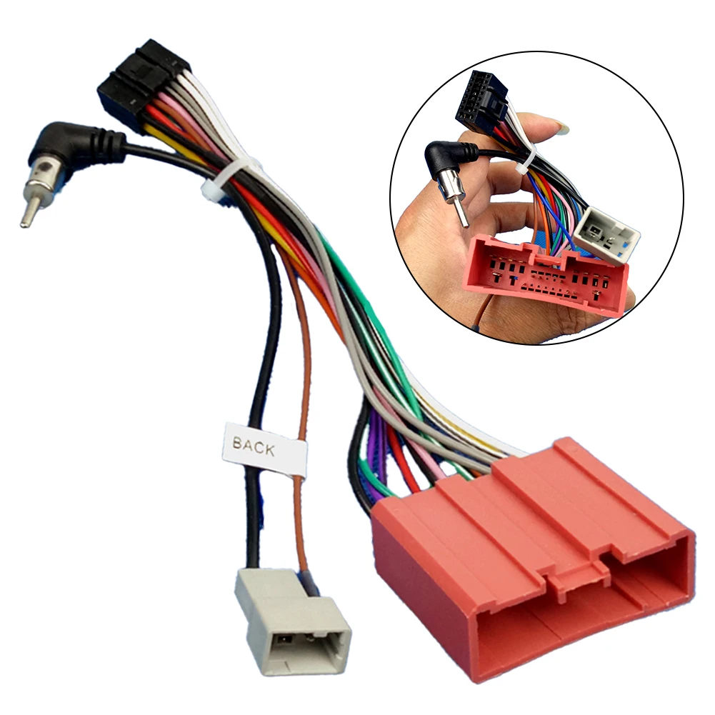 

Автомобильный стереокабель, жгут автомобильного радио, 16-контактный интерфейс, недеформируемая конструкция, водонепроницаемый дизайн, обновление автомобильного аудио