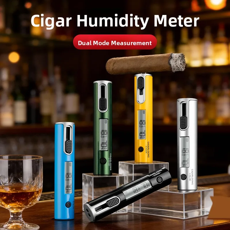 

Измеритель влажности сигар CIGARLOONG с двойным режимом работы, металлическим зондом и электронным дисплеем для точного измерения влажности сигар