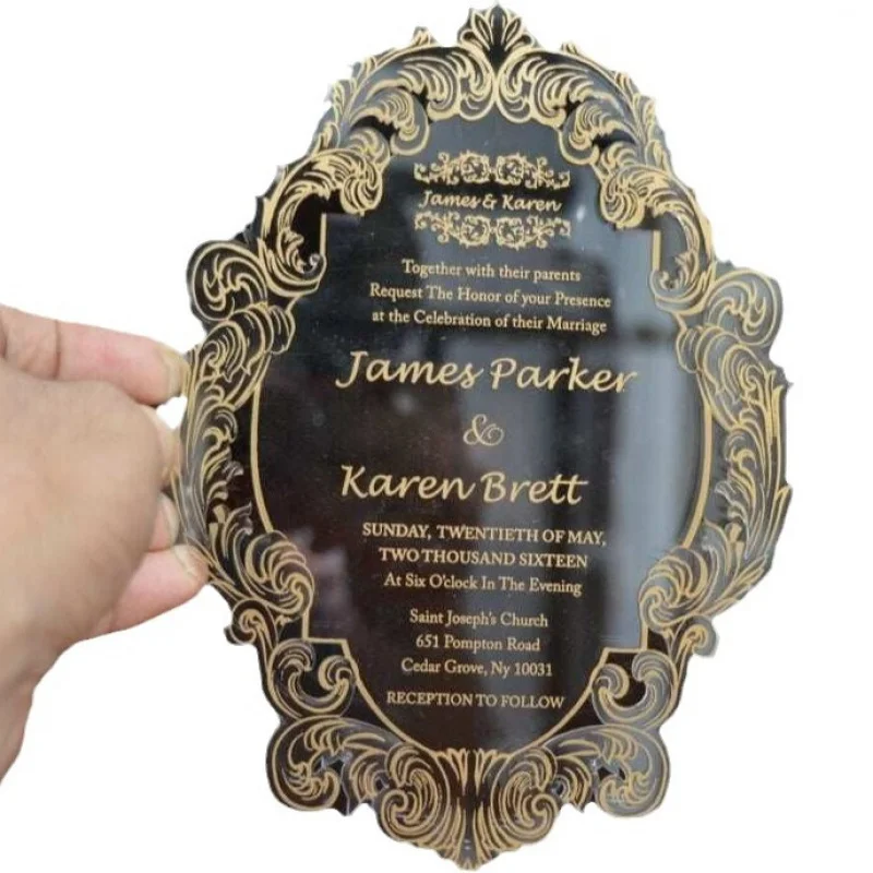 Customized. New Wedding Acrylic Invitation Card Wedding Invitation European Invitation Personalized Business Activity I