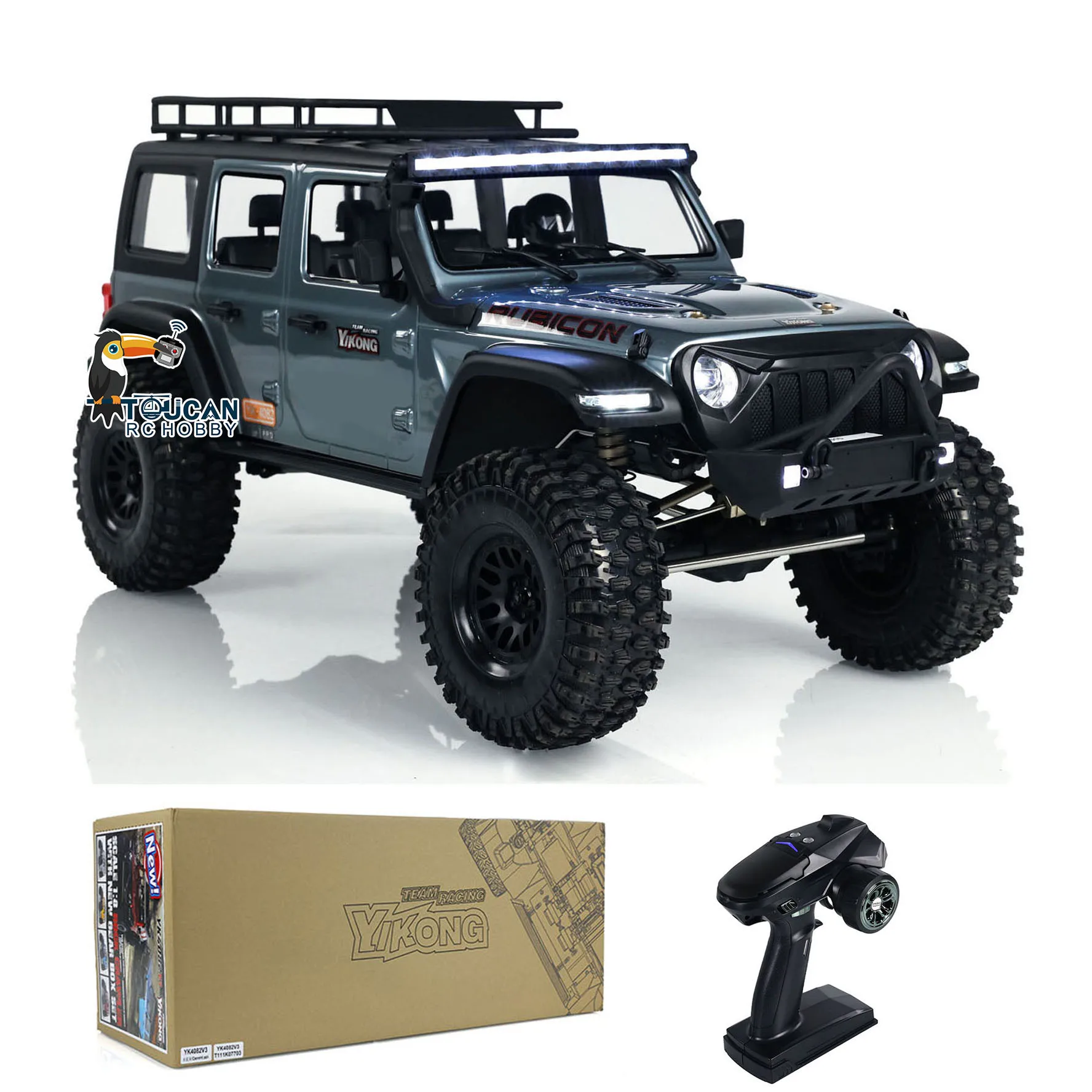 1/8 Scale 4WD RC Crawler 4x4 Climbing Rock Car YIKONG YK4082 V3 Model Radio Control Off-road Vehicles with Light System RC Toys