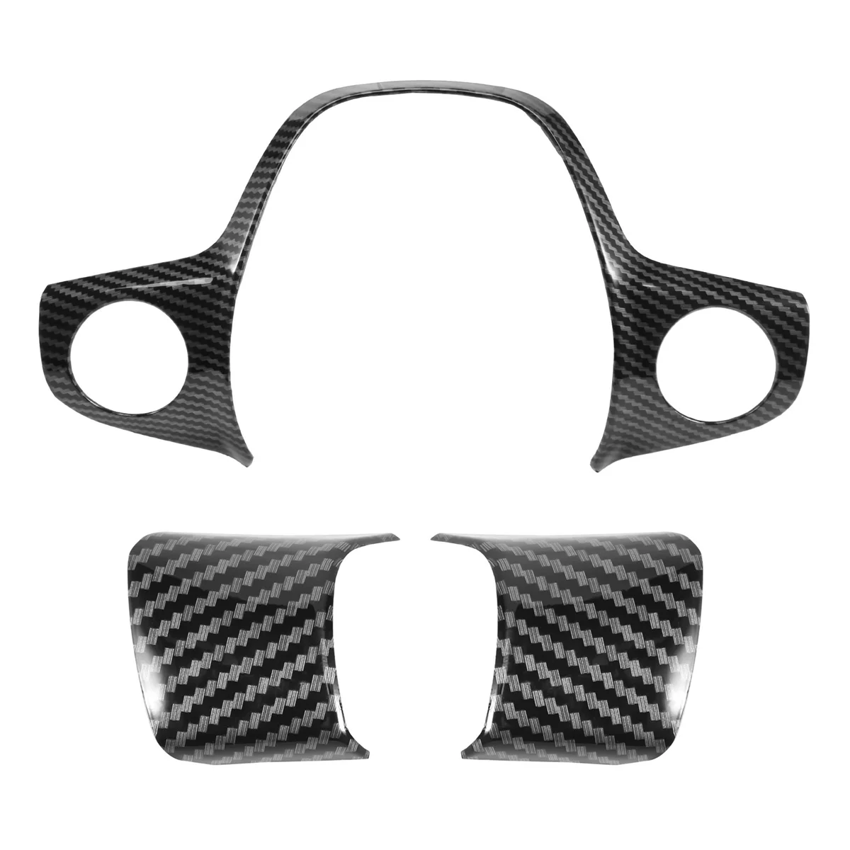 3PCS Carbon Fiber Color Steering Wheel Cover Trim Decorative Frame for Ford Focus Escape Mk3 Kuga 2012-2015 Accessories