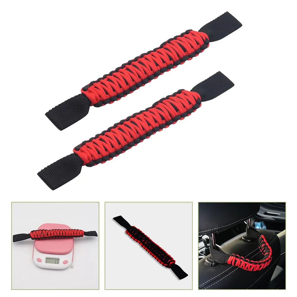

2Pcs Automotive Grab Handle Car Seat Soft Oxford Cloth Headrest grip Seat Safety Handrail Interior