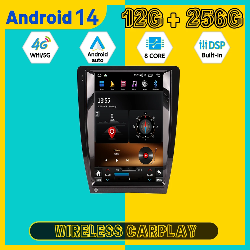 RHD LHD 8 Core Android 14 For Audi A3 2008 2009 2010 2011 2012 Car Multimedia Player GPS Navigation Car Radio WIFI Head Unit