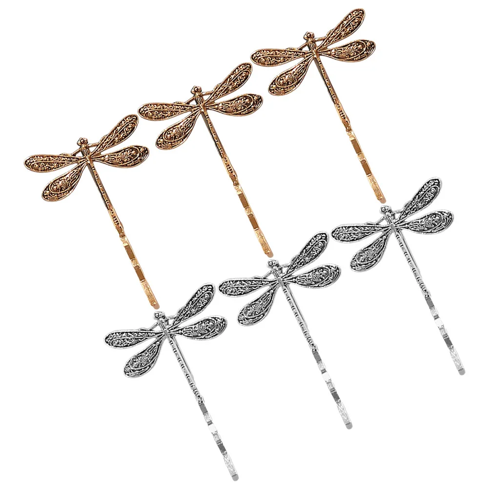 

6 Pcs Clips for Hair Vintage Dragonfly Decorative Women Accessories Headgear Pin Miss