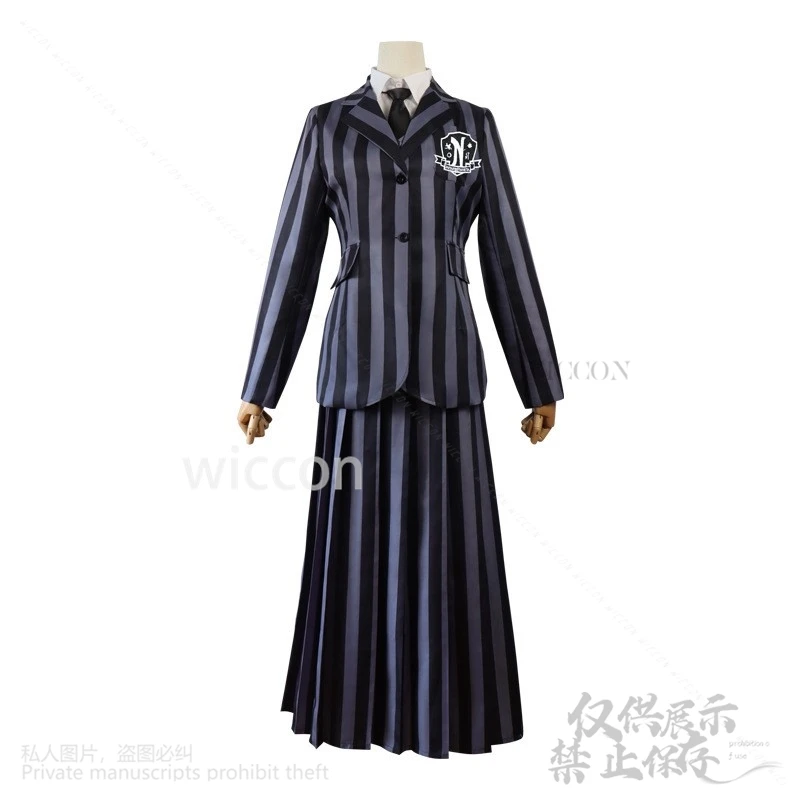 Costume de Cosplay Addams du Film Animé pour Fille, Robe Gothique Noire, Lolita, Robe de Bal, Tenues d'Halloween, ixde Carnaval, pour Enfant