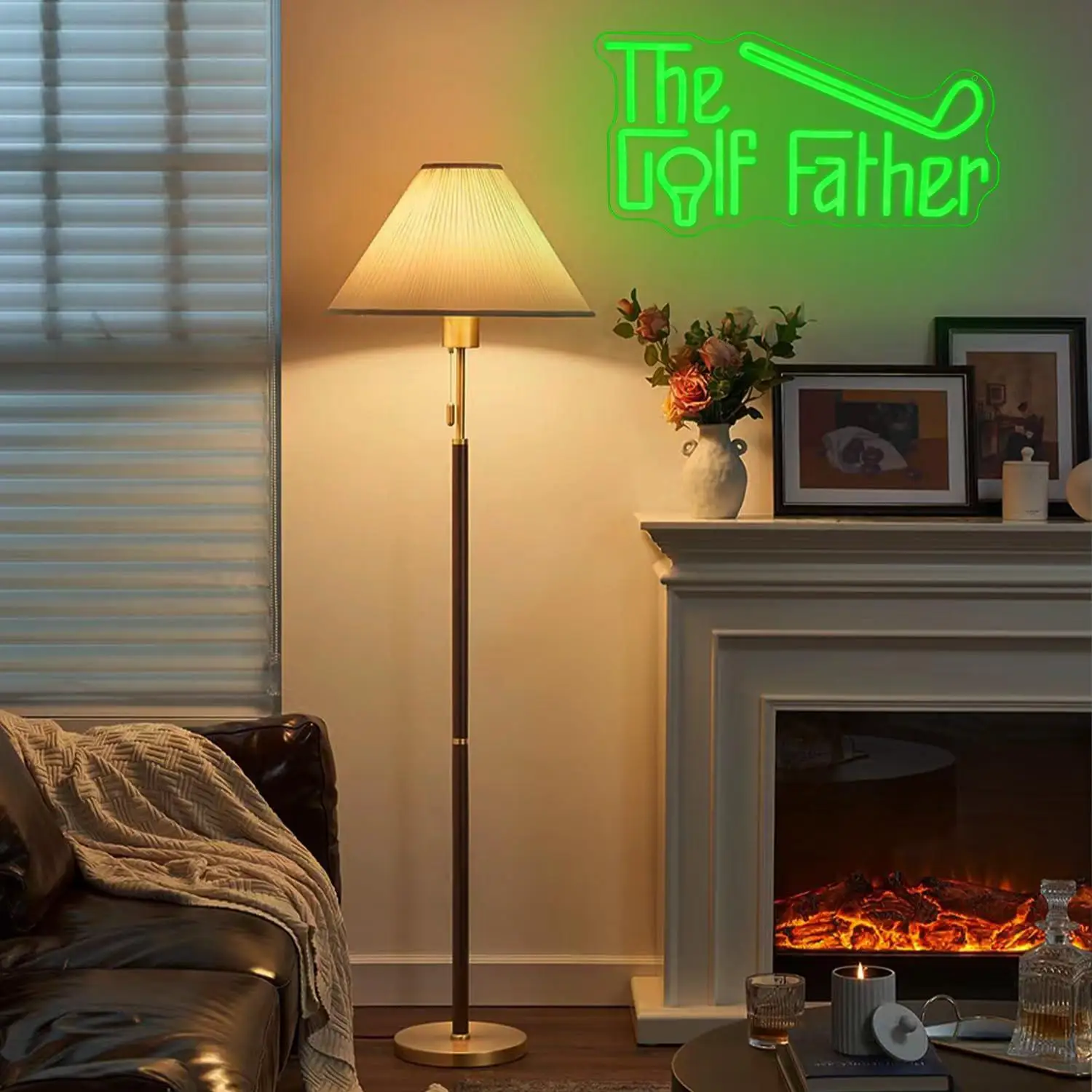 The Golf Father Neon Sign USB Dimmable LED Light for Golf Course Man Cave Bedroom Boys Garage Office Golf Themed Wall Art Decor view 4