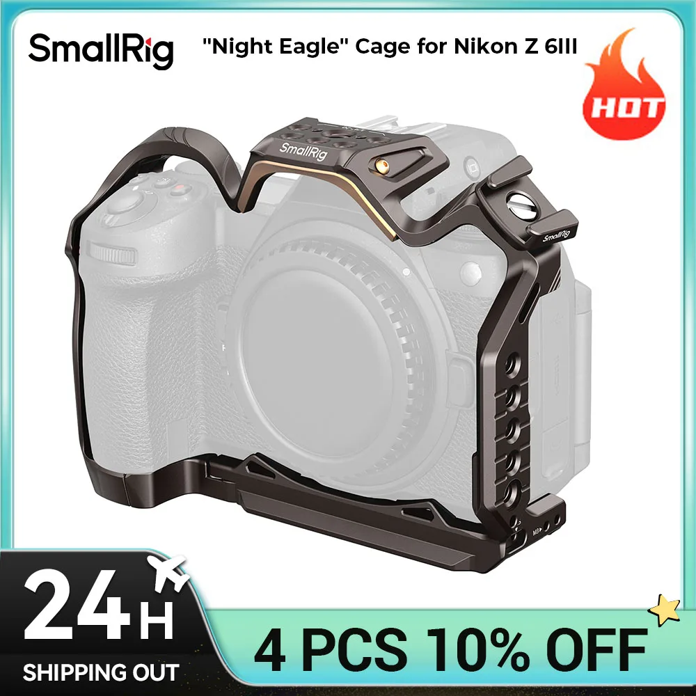 

SmallRig "Night Eagle" Cage for Nikon Z 6III with Arca-Swiss Quick Release Plate for DJI RSC 2 / RS 3 /RS 3 Pro /RS 4 / RS 4 Pro