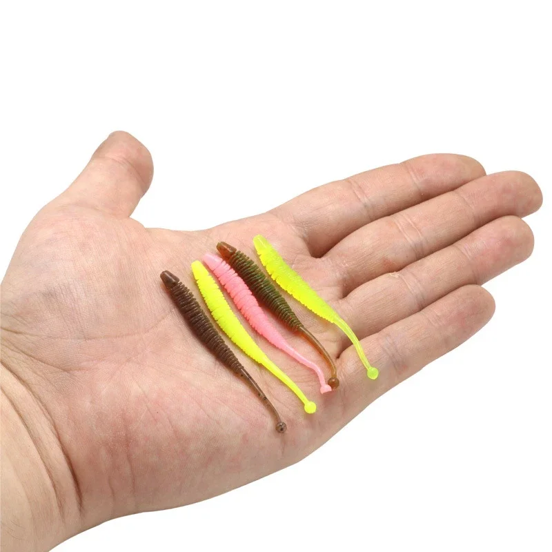 10pcs/bag Lure Bait Spiral Root Fishing Soft Bait 6cm/5.7g Imitation Needle Tail Dummy Bait Fishing Gear Supplies