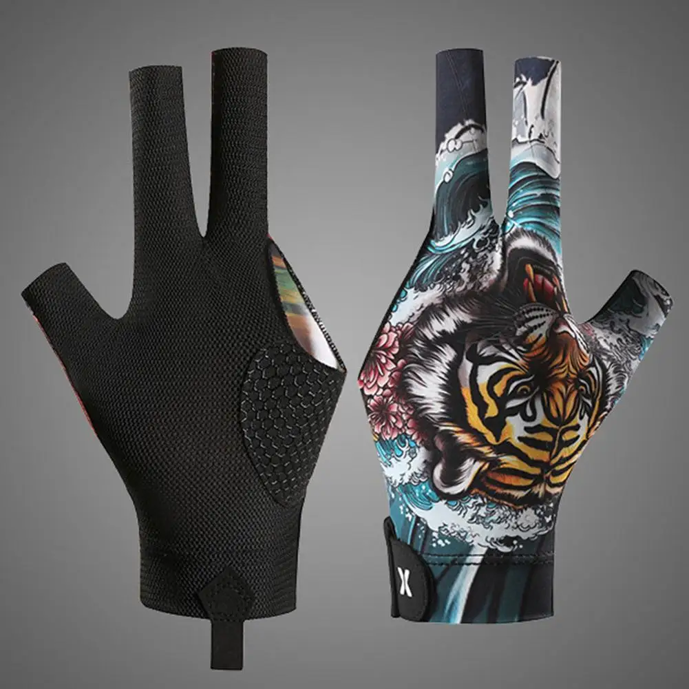 Snooker Stecca da biliardo Guanto Piscina Mano sinistra aperta Accessorio a tre dita Accessori fitness per uomini e donne U4F7