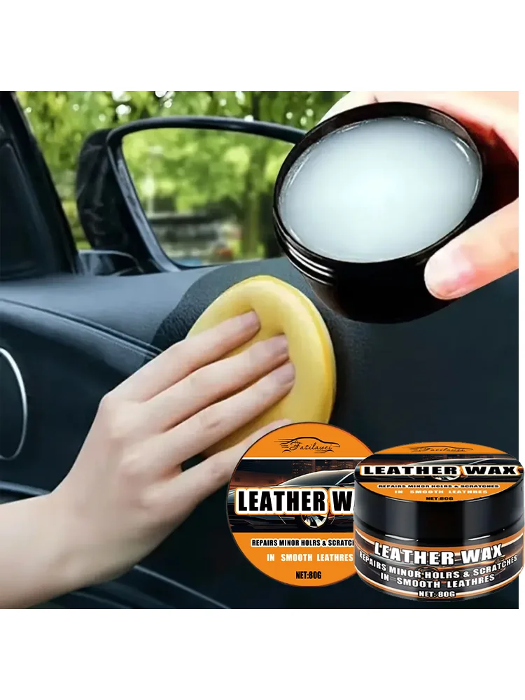 Crème de rénovation intérieure et plastique pour voiture, cire de tableau de bord à revêtement Nano, pâte de rénovation noire brillante pour les soins de restauration