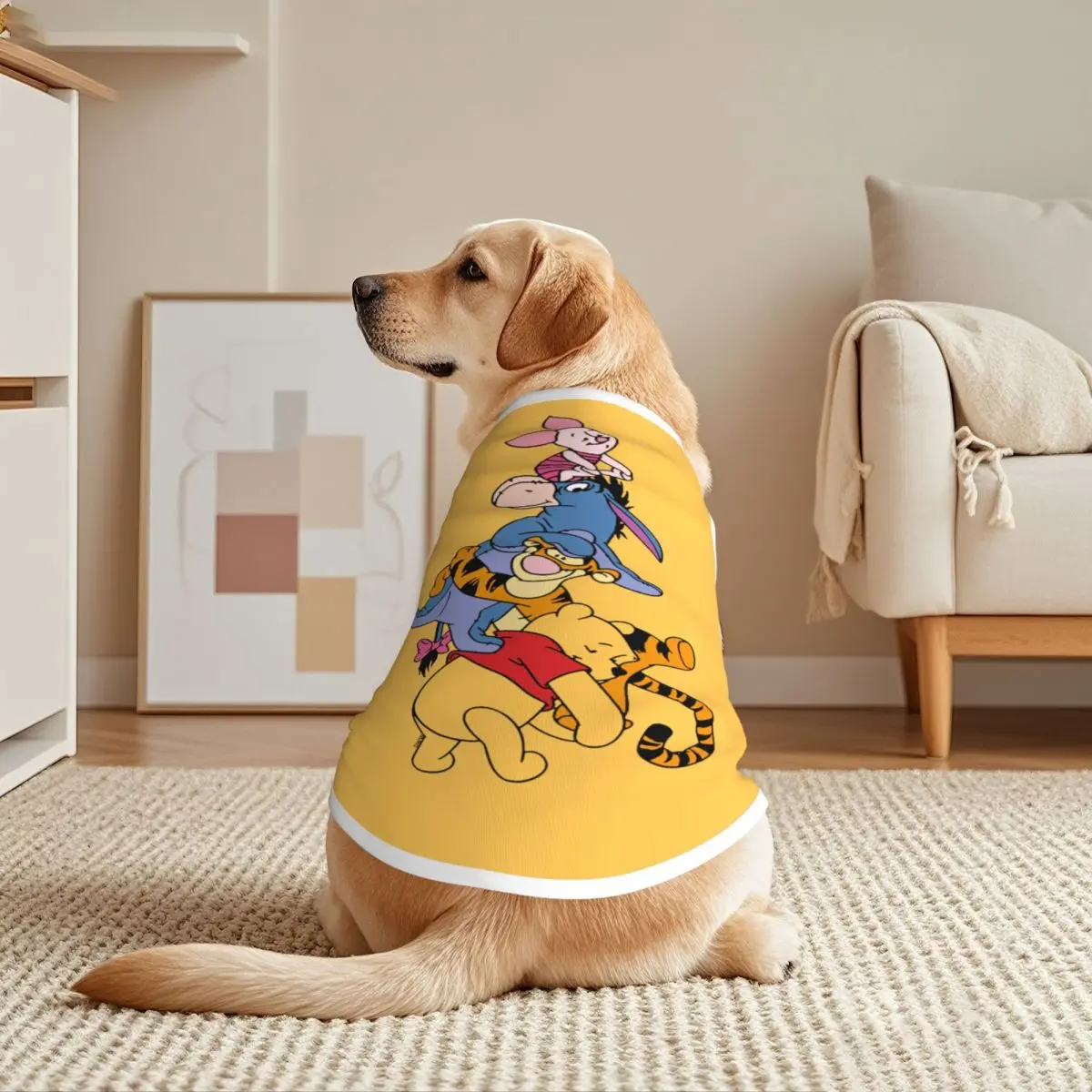 Chaleco personalizado para mascotas My Friends Tigger Pooh, chaqueta para perros grandes, ropa de malla para perros, suministros de disfraces