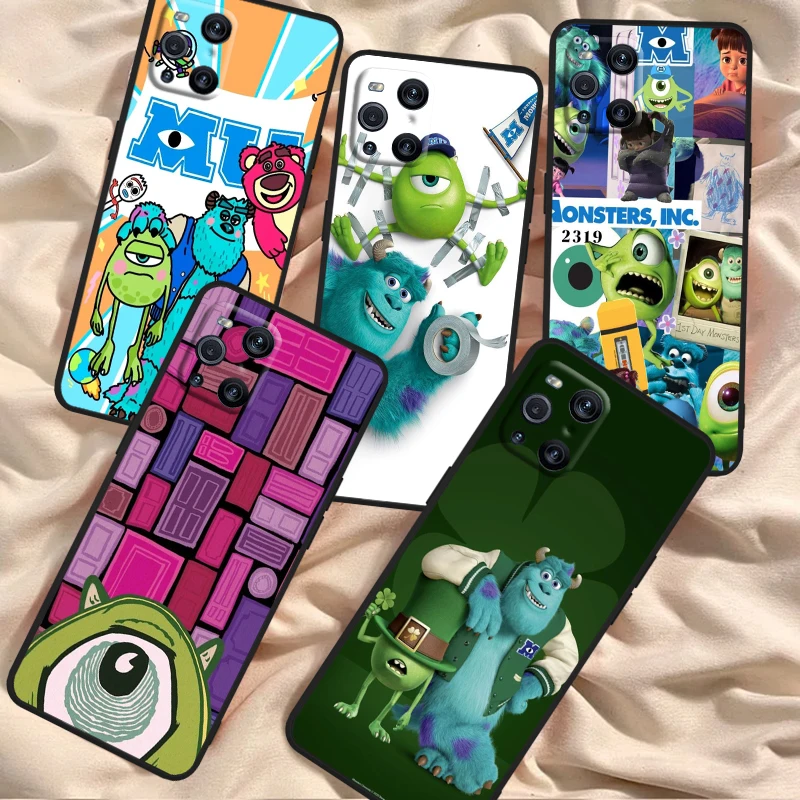 

Monster University Disney Cool For OPPO Find X6 X5 X3 A54S A5 A94 A16 A53S A57 A74 A72 A98 A78 A96 A9 5G Black Soft Phone Case