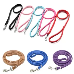 Dog leash Leather multi-colored pet leash for small and medium-sized dog leashes, waterproof when going out