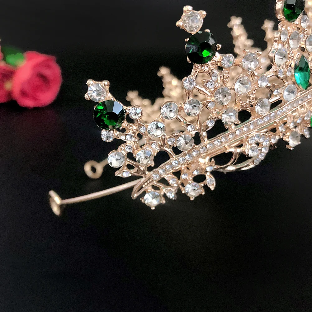 

Rhinestone Crown Wedding Bridal Tiara Hair Accessory Party Headdress Elegant Wedding Hair Decoration Rhinestone Crown