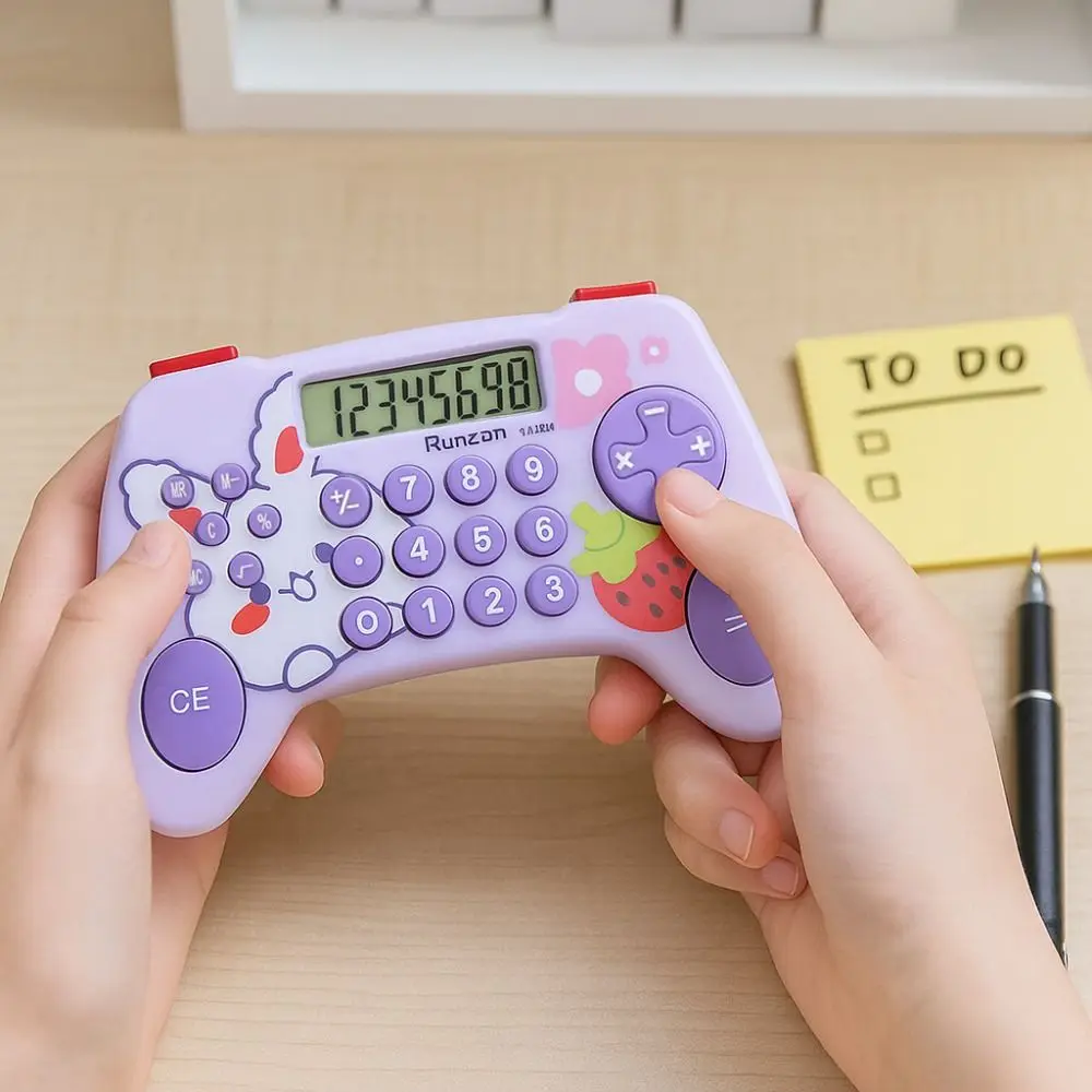 Game Console Shape Desktop Calculator Creative Large LCD Display Cartoon Calculator Useful Practical Student Calculator