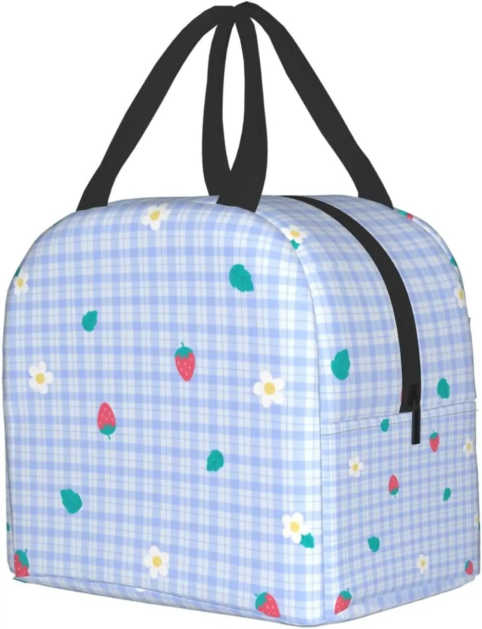 

Pastel Blue Lunch Box Bento Box Insulated Lunch Boxes Reusable Waterproof Lunch Bag With Front Pocket For School Office Picnic