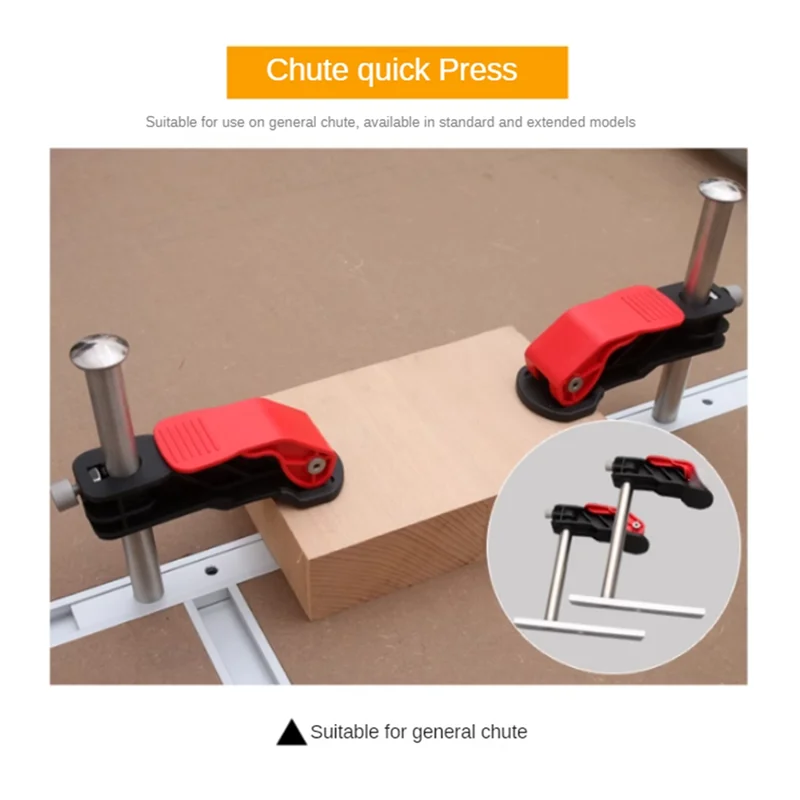 Exquisite-Workbench Dog Holes Quick Acting Hold Down Clamp Adjustable Press Quick Clamp Fast Fixed Clip For Chute Quick Presser