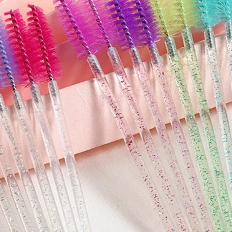 Brosse à cils jetable en cristal, peigne, Extension de cils, baguettes de Mascara, maquillage professionnel, outil de beauté, 50/100 pièces