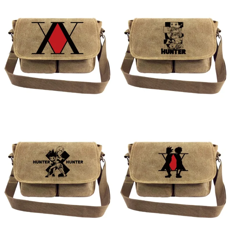 

Hunter X Hunter Large Capacity Canvas Messenger Bag Cosplay Anime Figure Gon Freecss Killua Zoldyck Shoulder Bags Handbags Gift