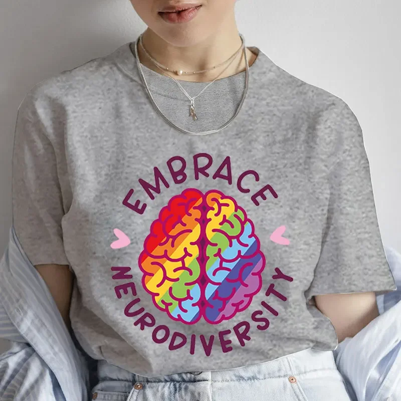 T-shirt per la consapevolezza dell\'autismo Femme Abbigliamento Ansia Epilepsia T-shirt grafica Harajuku Oversize Y2k Top Donna Manica corta Tees