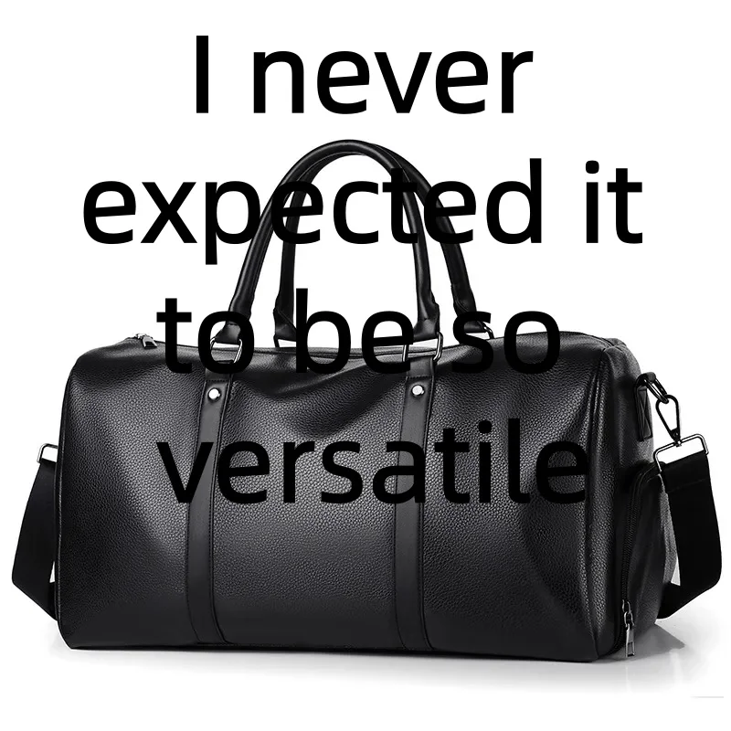 Luxury Sleek Travel Holdall Pu Waterproof Leisure Fitness Bag Classic Leather Duffle Bag