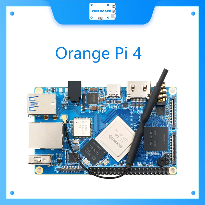 Orange Pi 4  4GB DDR4+ 16G EMMC Rockchip RK3399，in stock，lacks the3.5mm Headphone port and mic，Other functions are normal