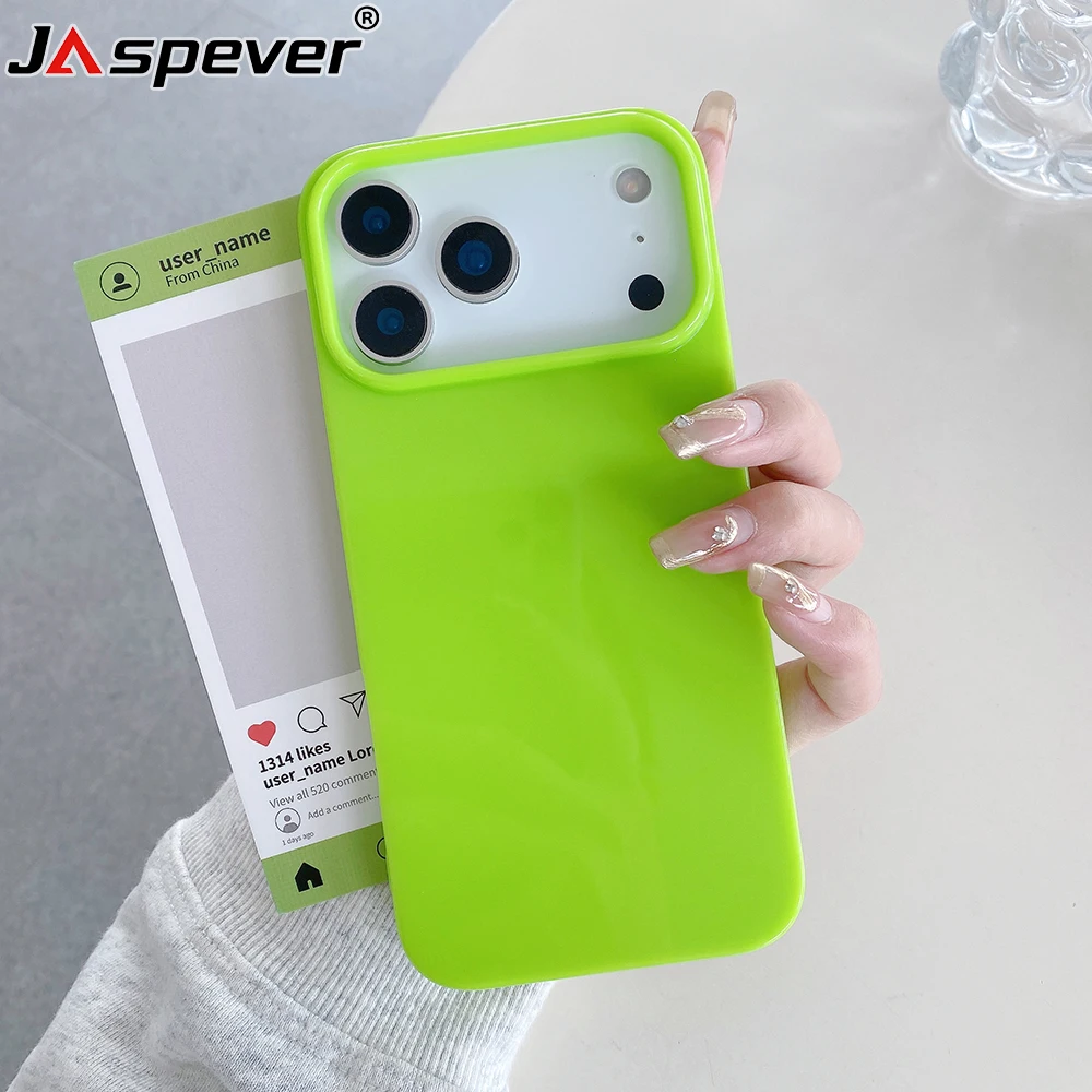 Coque souple de luxe en Silicone couleur bonbon brillant, étui carré antichoc pour iPhone 17 Air 16 15 14 13 12 11 Pro Max Plus, coque fine