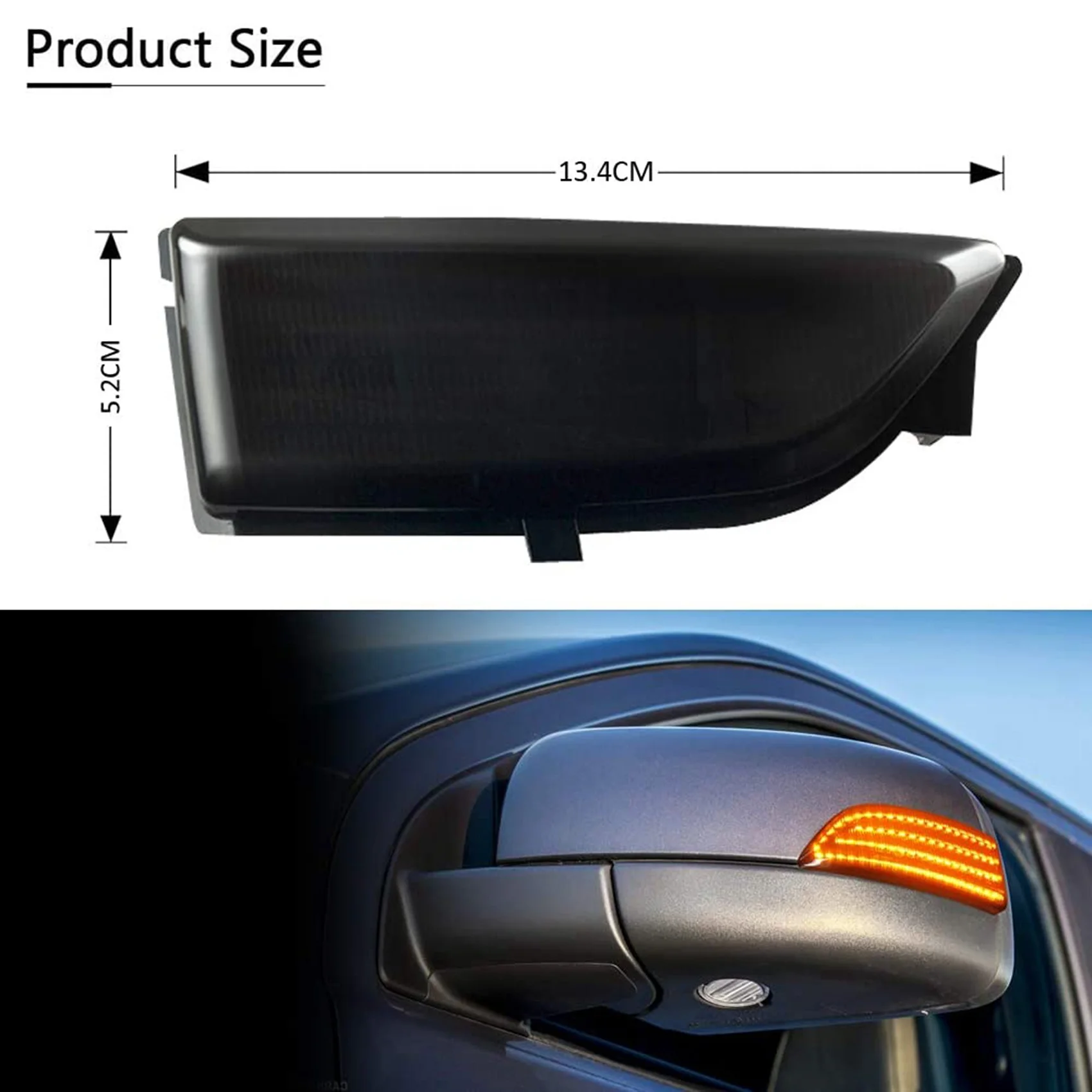 Car Dynamic LED Turn Signal Rearview Mirror Lights Blinker For Ford Everest 2015-2019 Ranger T6 Raptor Wildtrak-A02G view 2