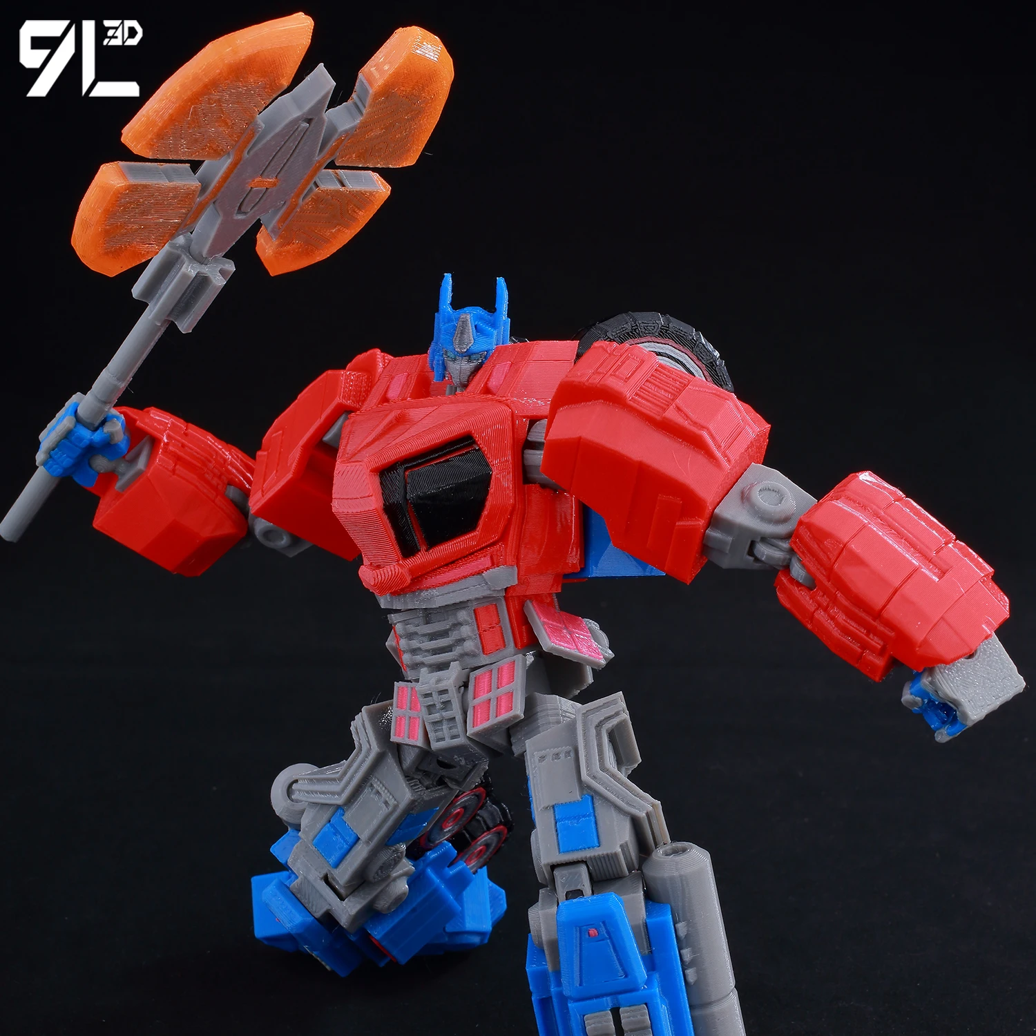 ​ 9L3D Lucky13 Transformers Optimus Prime Action Figure Dummy13 مع السيف البرتقالي T13 ألعاب متعددة المفاصل قابلة للجمع Titan13 ​