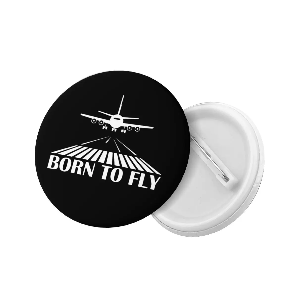 Born To Fly Flight Pilot Pin Back Buttons Personalize Brooch Badge for Bags Pinback Birthday Gift