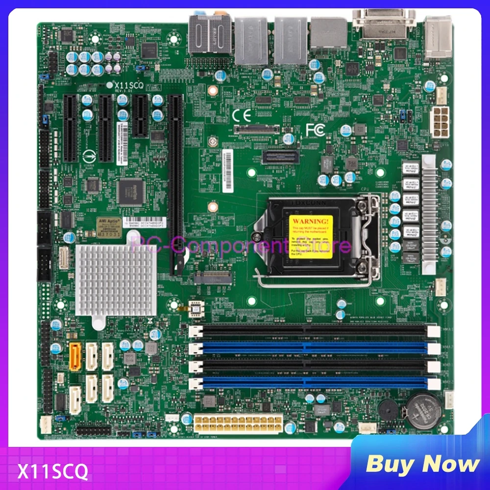 X11SCQ Server Motherboard For Supermicro Single Server 8th/9th Generation i9 i7 i5 i3 LGA-1151 Q370 UATX