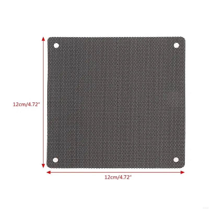 

900F 5PCS PVC Fan Dust Filter PC Dustproof for Case Cuttable Computer Mesh Cover 120x120mm Mesh PVC Black