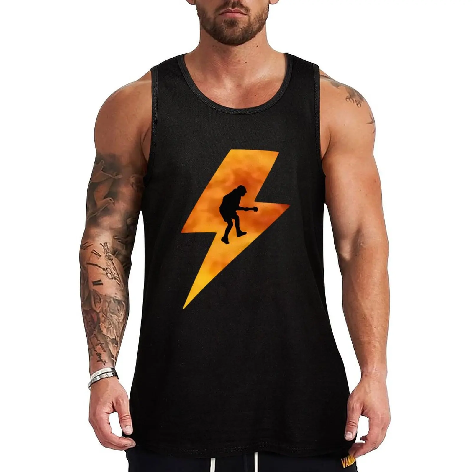 

Angus Young High Voltage Tank Top Sleeveless T-shirt muscle t-shirt man vest